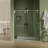 56"-60"W X 76"H Frameless Shower Door, Sliding Shower Door, Premium 5/16"(8Mm) Thick Tempered Glass Shower Enclosure With Towel Bar ,Double Side Easy Clean Coat, Finished With Buffer-118169758