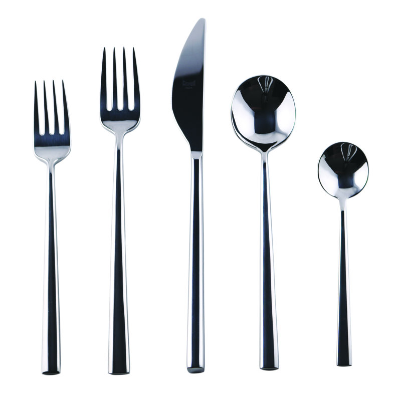 Luxury Mepra Movida 5-Piece Polished Stainless Steel Flatware Set