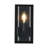 Elgin 1-Light Classic Dimmable Flush Mounted Wall Sconce in Matte Black with Clear Acrylic Shade