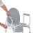 Steel Drop-arm Wheeled Commode, 300lb. Weight Capacity