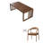 Simple Rectangular Solid Wood Dining Table Sets-110476455