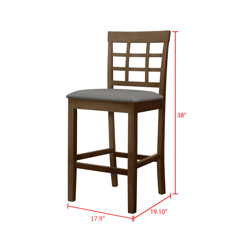 Chaise de comptoir Ance (ensemble de 4), Brun