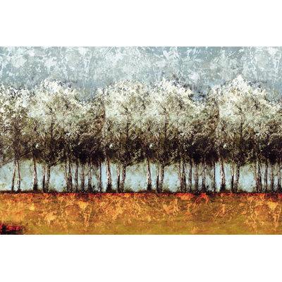Painterly Tree Line - Wrapped Canvas Painting