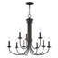 Lustre style chandelier 9 lumières Arunvir-391015180