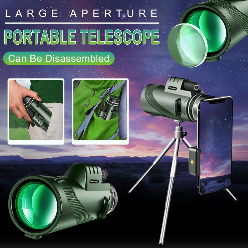 Télescope monoculaire 40 x 60, vision de jour et de nuit basse