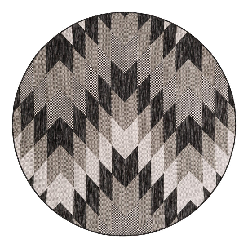 Blox Hower Indoor/Outdoor Area Rug, Round 6'1"