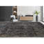 Wool Geometric Area Rug in Violet/Dark Gray
