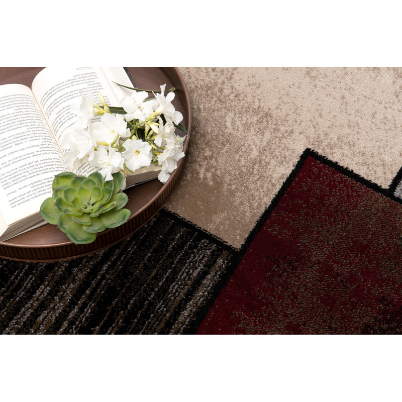 Tapis gris / beige Barrville, Rectangle 2 pi 3 po x 4 pi