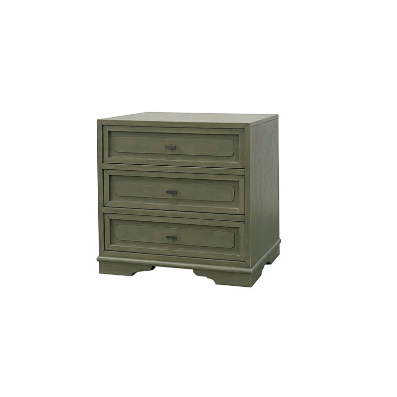 Table de chevet 3 tiroirs - Pistache, Green