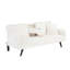 Lit gigogne blanc en velours côtelé: rangement caché, tissu doux, porte-gobelet confortable rembourré d'éponge, structure en bois massif, rétractable-1275208872
