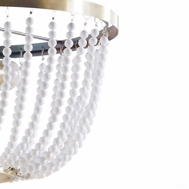 2-Light Beaded Chandelier