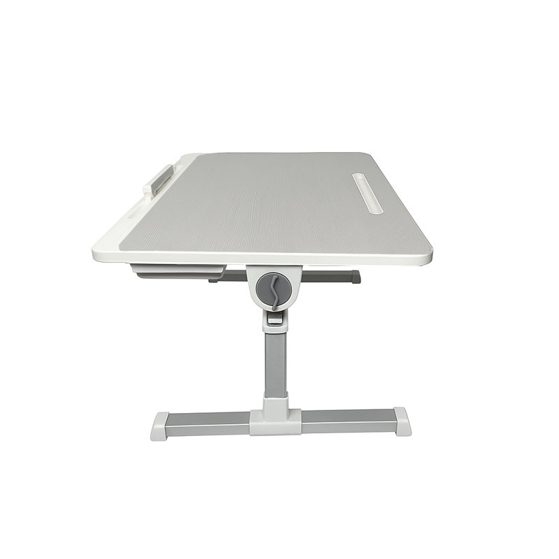 Plateau d'ordinateur Elements, table d'ordinateur réglable pliable, blanc, Gris