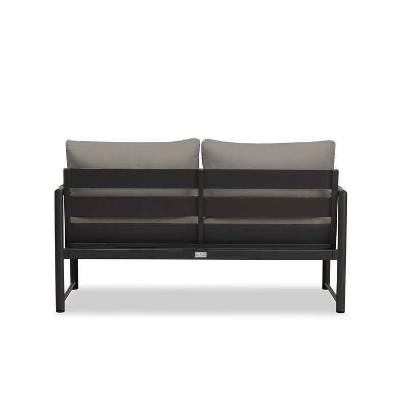 Alto Outdoor 2 - Seat Loveseat, Slate Gray, Canvas Charcoal Sunbrella® Canvas