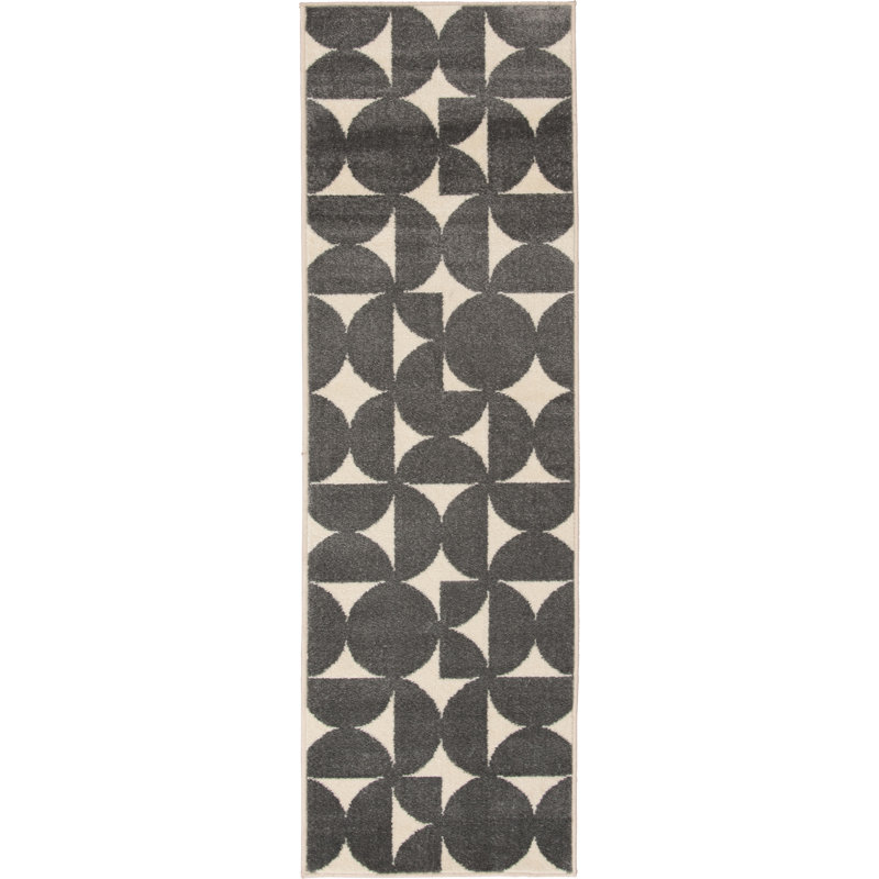 Tapis gris / beige Betrice, Tapis de couloir 2 pi x 6 pi 7 po