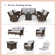 Arde 7-Person Outdoor Wicker Patio Set with Fire Pit Table & Swivel Chairs