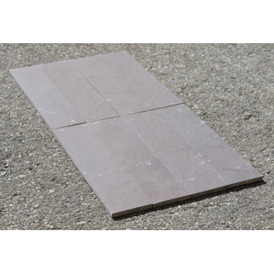 Carreau de mur et de sol en pierre ardoise prune 3 po x 12 po