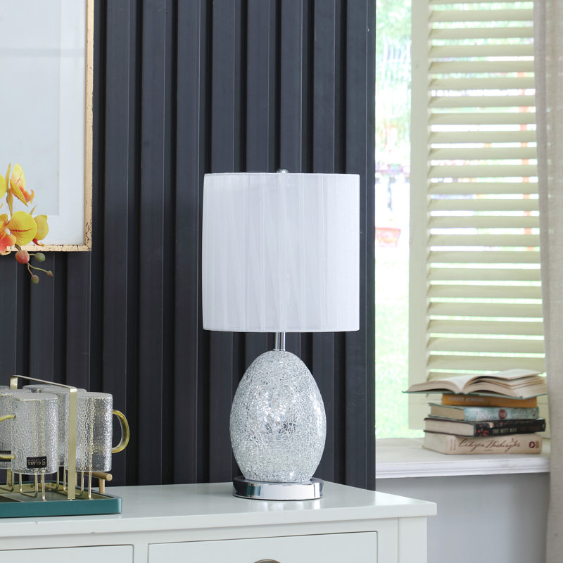 Lampe de table argentée 20 po Renna