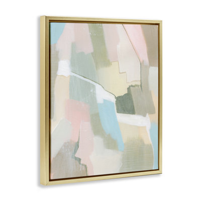 "Pastel Desert", art mural encadré flottant abstrait par Grace Popp