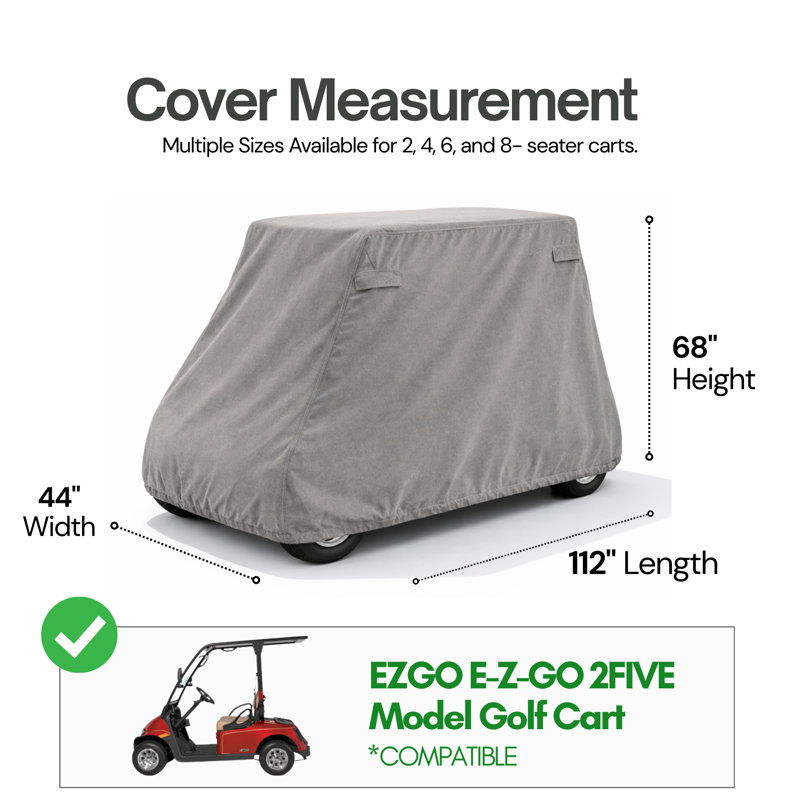 2 Passenger Golf Cart Storage Cover for 2Five EZGO