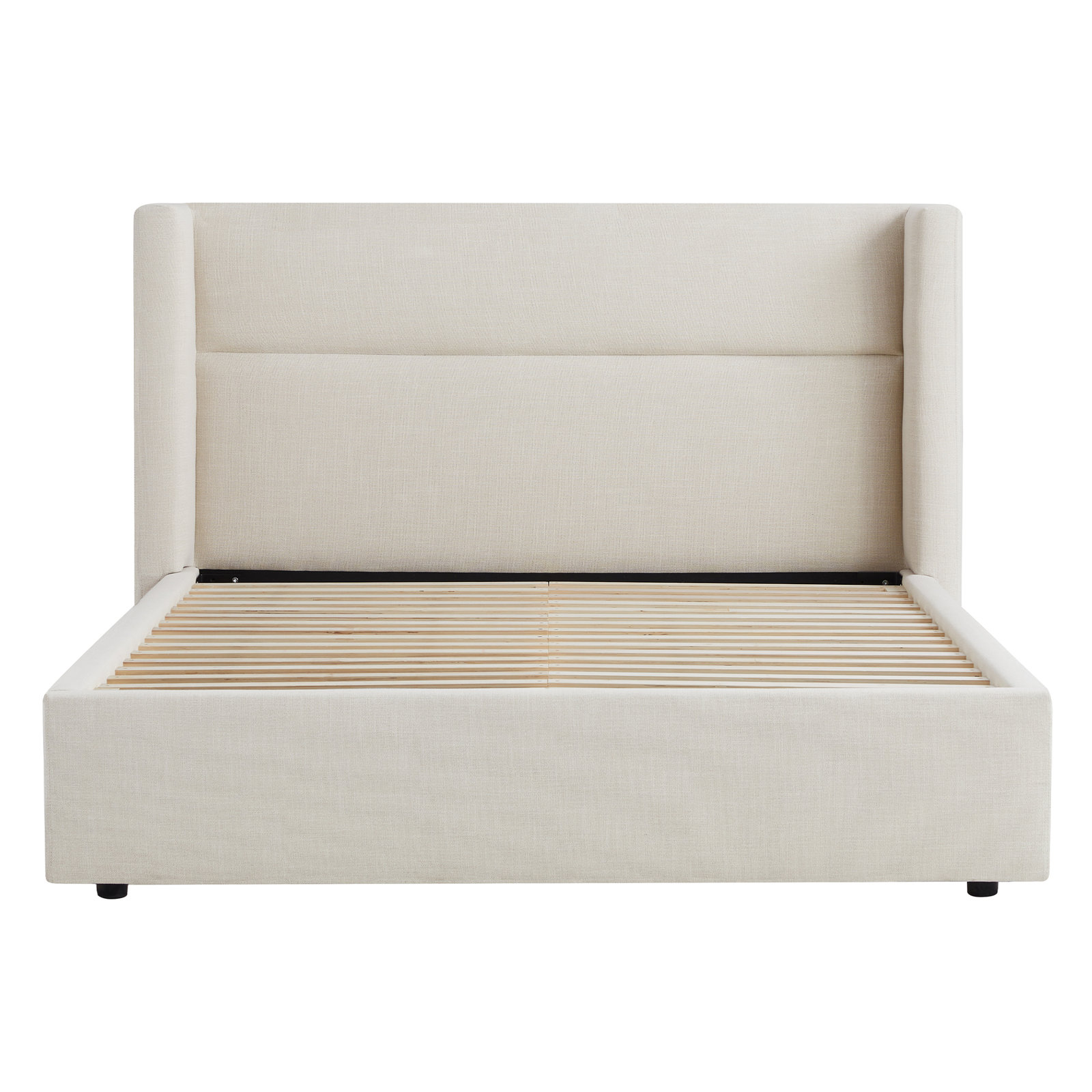 Jayla Upholstered Platform Bed, Queen, Effie Linen Performance Linen
