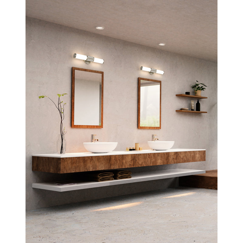 Meuble-lavabo 1 lumière Duluth 18,5 po, Nickel brossé