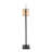 Arturo Contemporary Floor Lamp In Black Wood And Black Steel With Fabric Shade-118634992