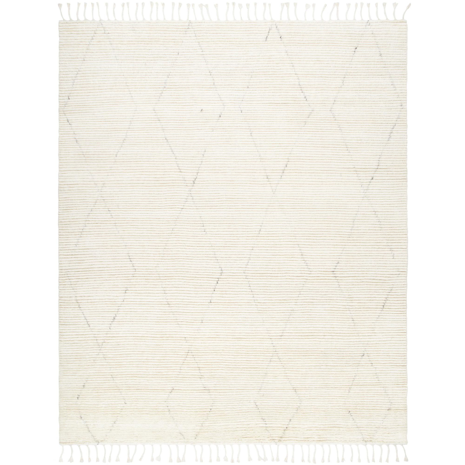 Talon Hand-Knotted Geometric Cream Rug, Rectangle 2' x 3'