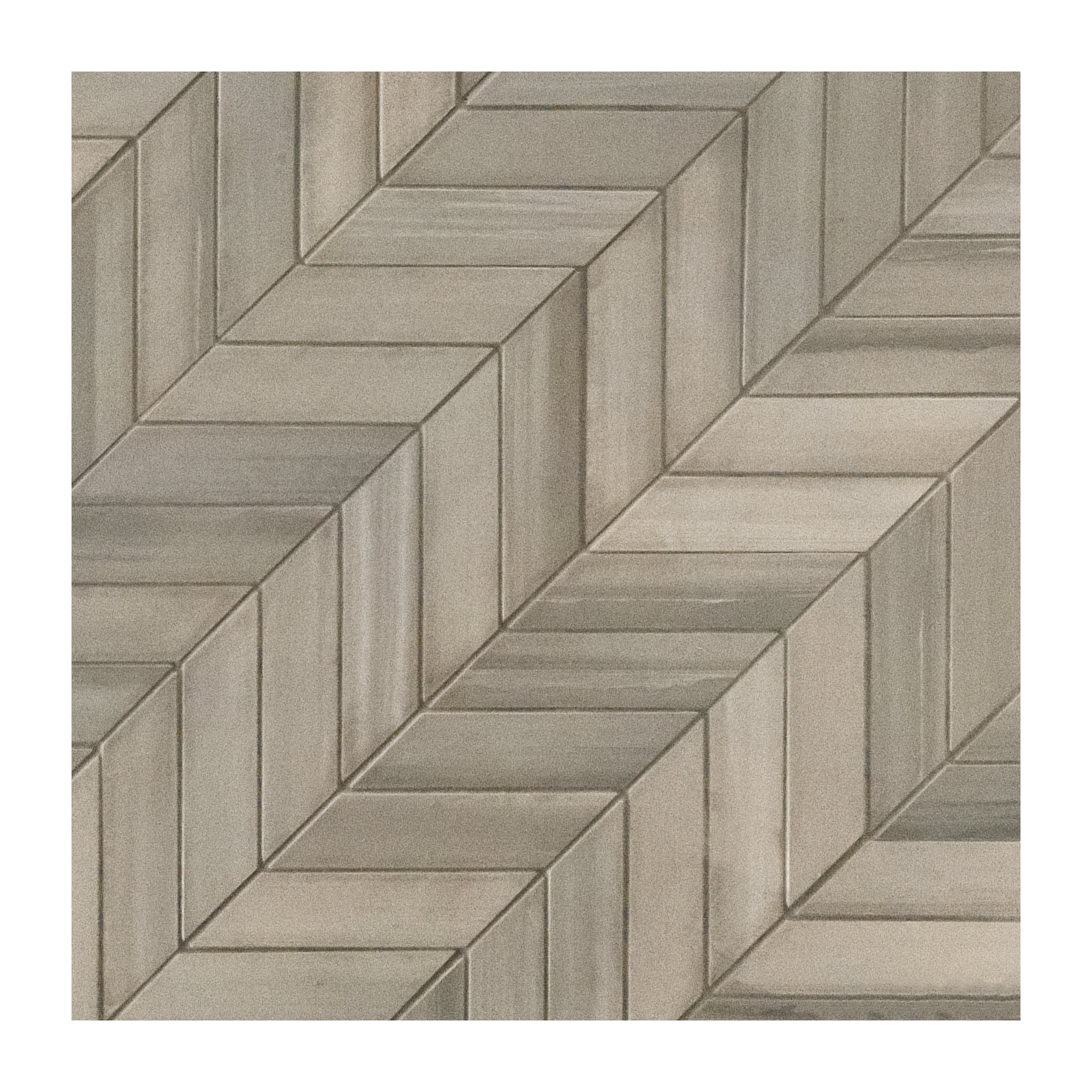 Glacis 12 in. x 15 in. Matte Porcelain Stone Look Floor and Wall Tile, Pewter