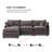 105 Inch Upholstered Sofa, 3-Seater Couch With Ottoman-For Modern Home-1257390210