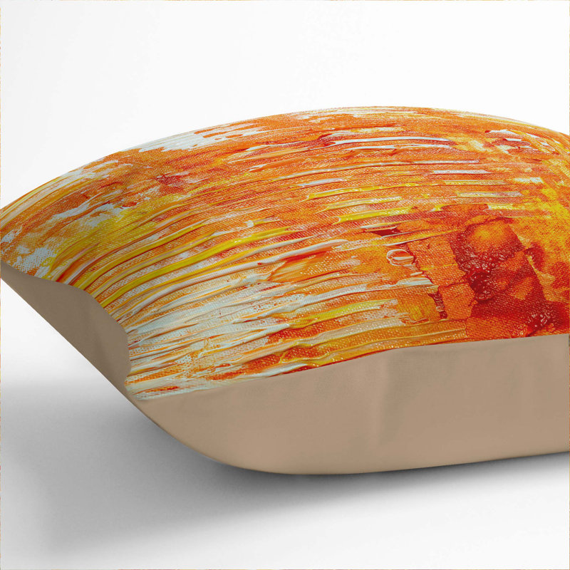 Abstract Square Throw Cushion, 40 x 40 cm, Stone