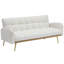 Canapé-lit ajustable beige en molleton doux de 69 pouces, canapé multifonctionnel pour les petits espaces de la chambre à coucher du salon-133207178