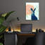«Pink Waratah and Blue Rabbit» par trudy riz, art mural en verre acrylique-1266462910
