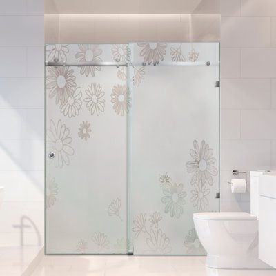 Portes de douche en verre coulissantes pour baignoire l 62 po x H 80 po