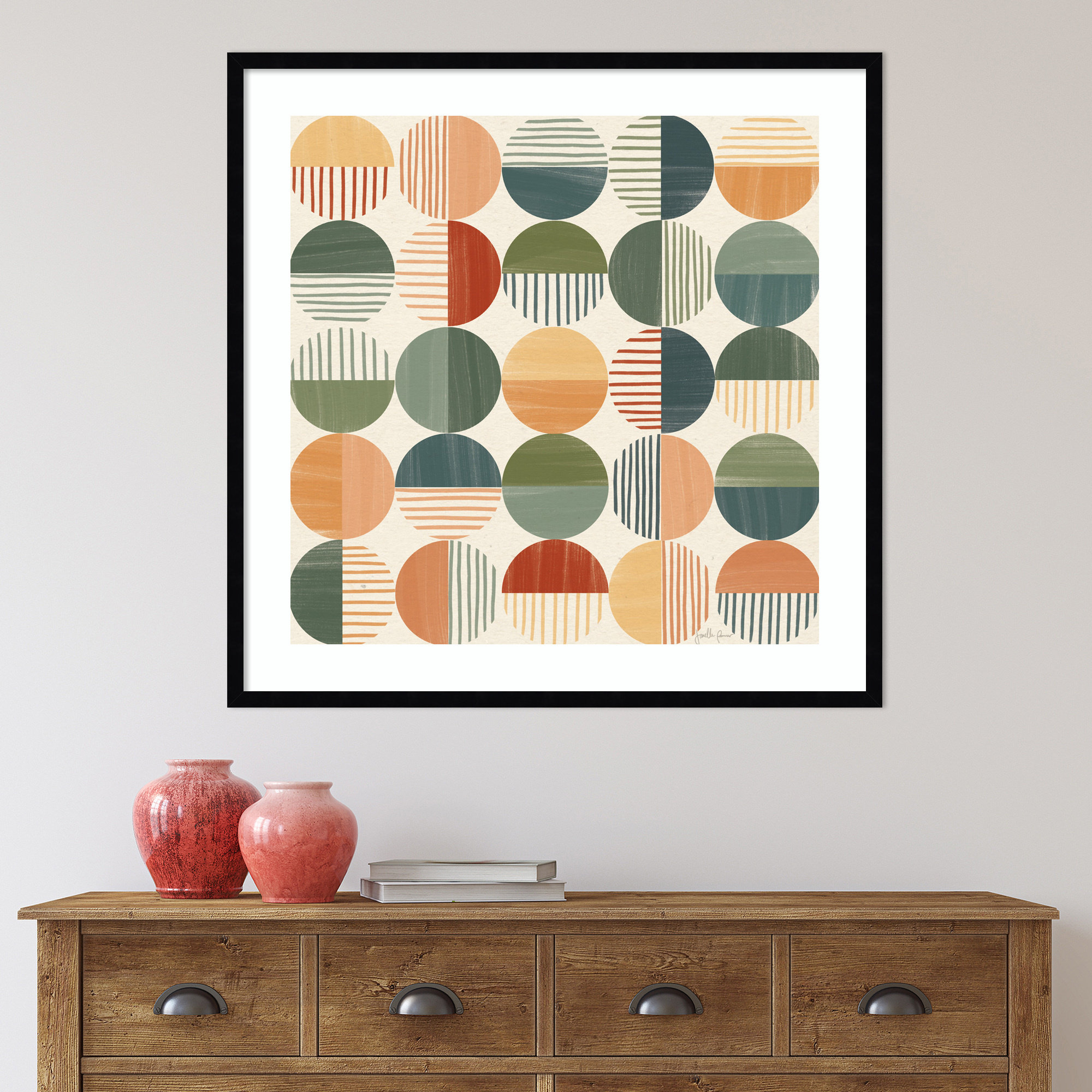 Born To Roam Pattern II, 33" H x 33" W x 1" D, Black