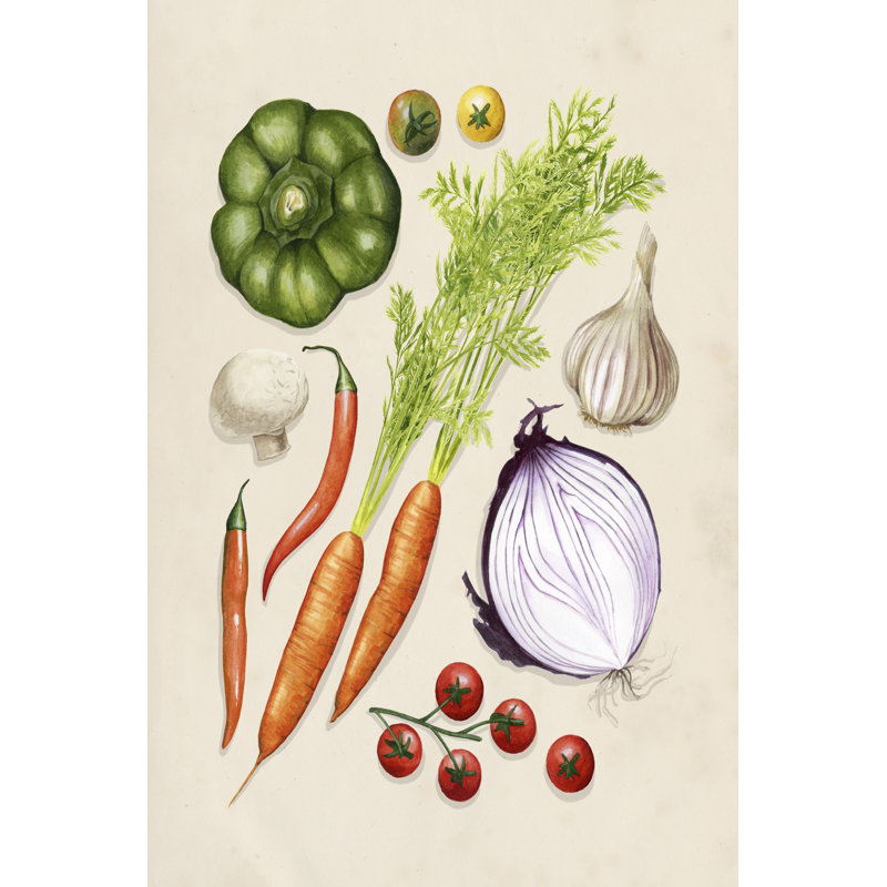 Vegetable Garden II by Grace Popp - Wrapped Canvas Painting, 91cm H x 61cm W, Wrapped Canvas