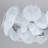 6 - Light Murano Cloud Glass semi - Flush Mount Ceiling Light