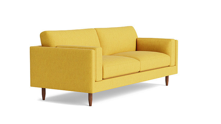 Skinny Fat Loveseat (70"), Performance Velvet - Denim, 70" W