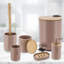 Bathroom Accessories with Natural Accents, Modern 6-piece Set-113485202