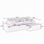 Siège du canapé droit, canapé modulaire en forme de L, canapé modulaire compressé en velours côtelé de style minimaliste moderne, déplier en un lit, une chambre à coucher, canapé confortable à conception compacte et peu encombrante