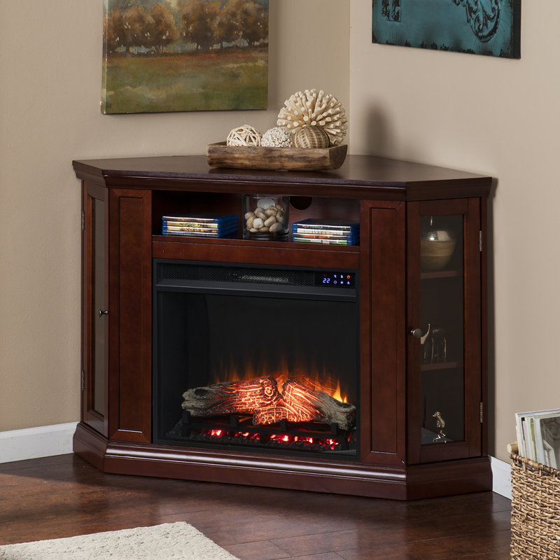 Norcott Darby Home Co 48 " W Electric TV Stand with BTU 5100, 40.25" H x 45.5" W x 15.75" D, Cherry