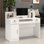 Bureau de réception rectangulaire en bois manufacturé avec classeur Rasnick
