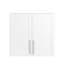 Armoire de rangement murale empilable, P 11,81 po x l 31,50 po x H 29,92 po, blanche
