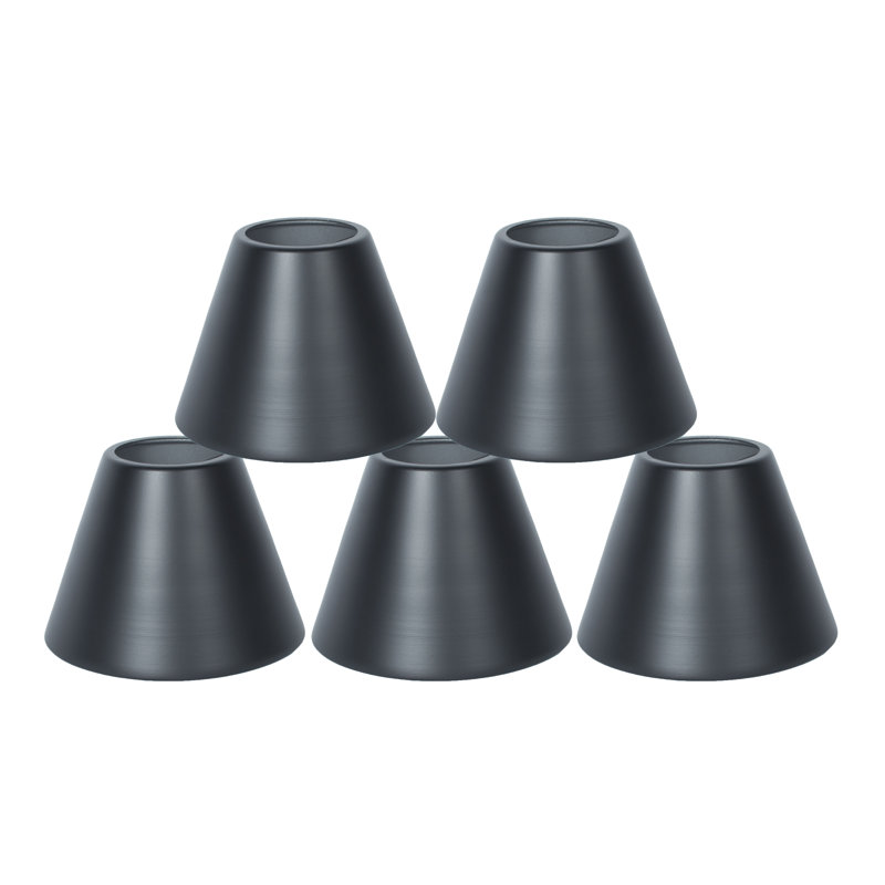 Abat-jour en métal cloche de 5 po (attache), Noir