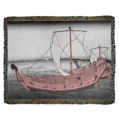 Katsushika Hokusai Hand Woven Throw Blanket