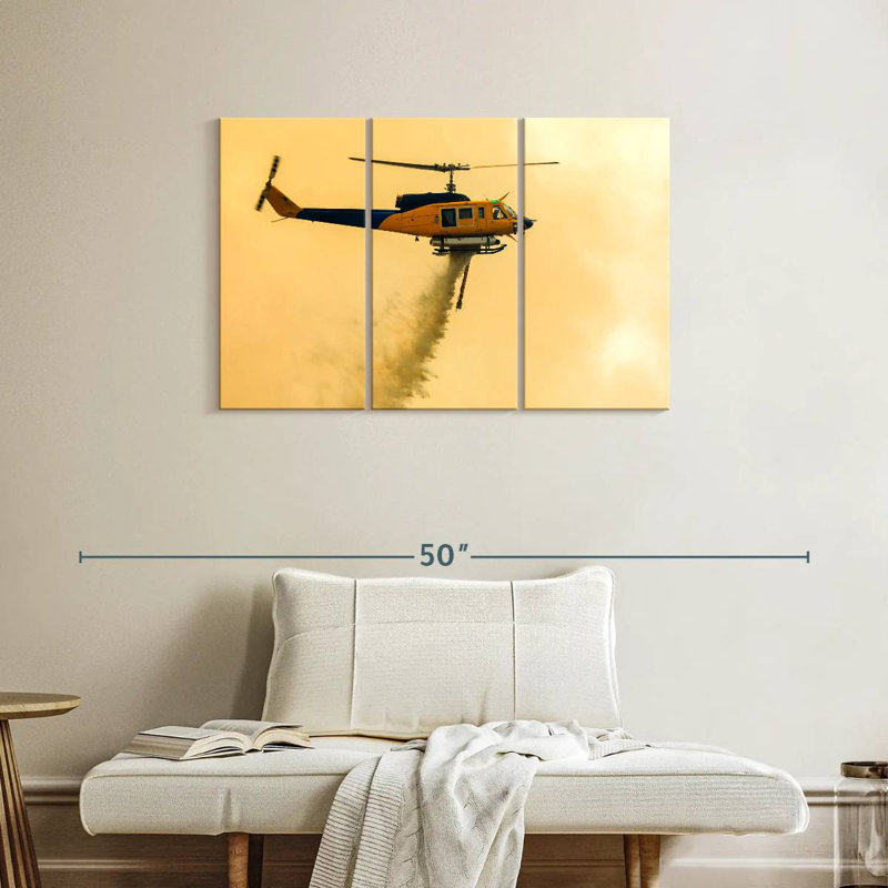 Fire Retardant Helicopter, 24" H x 38" W