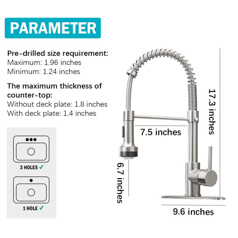 XWSI Pull Down Touch Kitchen Faucet | Wayfair