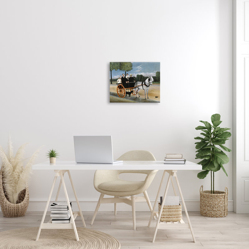 La Carriole du Père Junier par one1000paintings - peinture sur toile tendue, H 16 po x l 20 po x P 1,5 po, Toile tendue