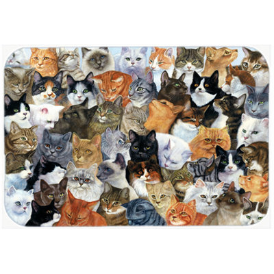 Caroline's Treasures Cats Galore Glass Cutting Board