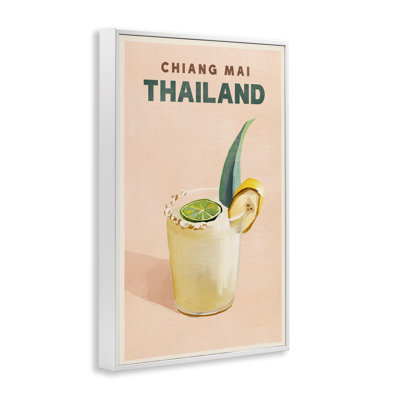 Art de giclée encadrée par le cocktail gingembre de Tchang Maï, Thailande bk-087