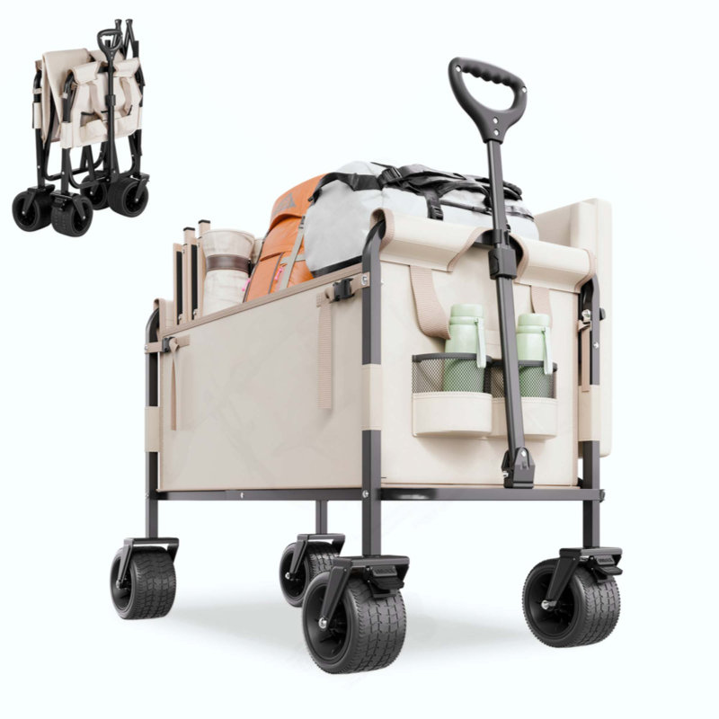 Le chariot de chariot pliable se convertit en charge de 550 lb et en chariot utilitaire de 220 L pour le camp